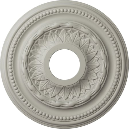 Ekena Millwork Galway Ceiling Medallion (Fits Canopies up to 3 1/4"), 15 3/4"OD x 3 1/4"ID x 1"P, Pot of Cream CM15GAPCF